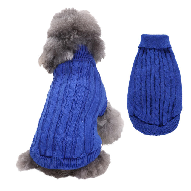 LOS ANDES Dog Sweater Solid Color Dog Clothes Soft Thickening Warm Dogs Clothing Winter Puppy Sweater for Dogs