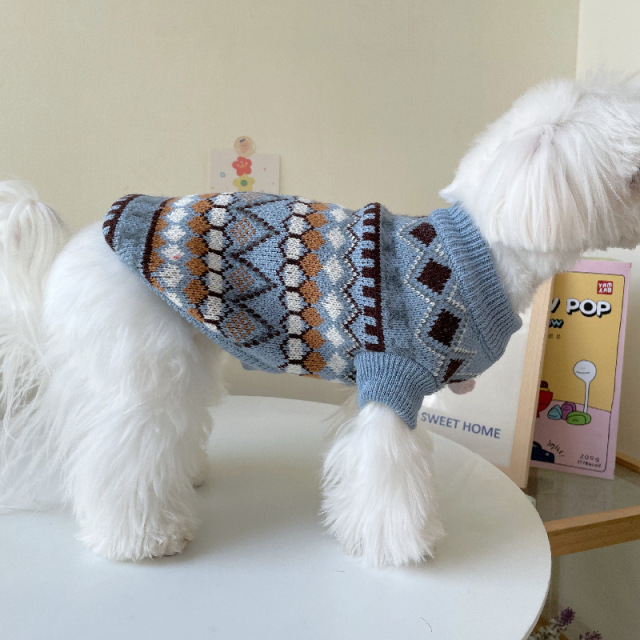 LOS ANDES Elegant Pet Dog Clothes Dog Sweater Soft Thickening Warm Pup Dogs Clothing Winter Puppy Sweater for Dogs