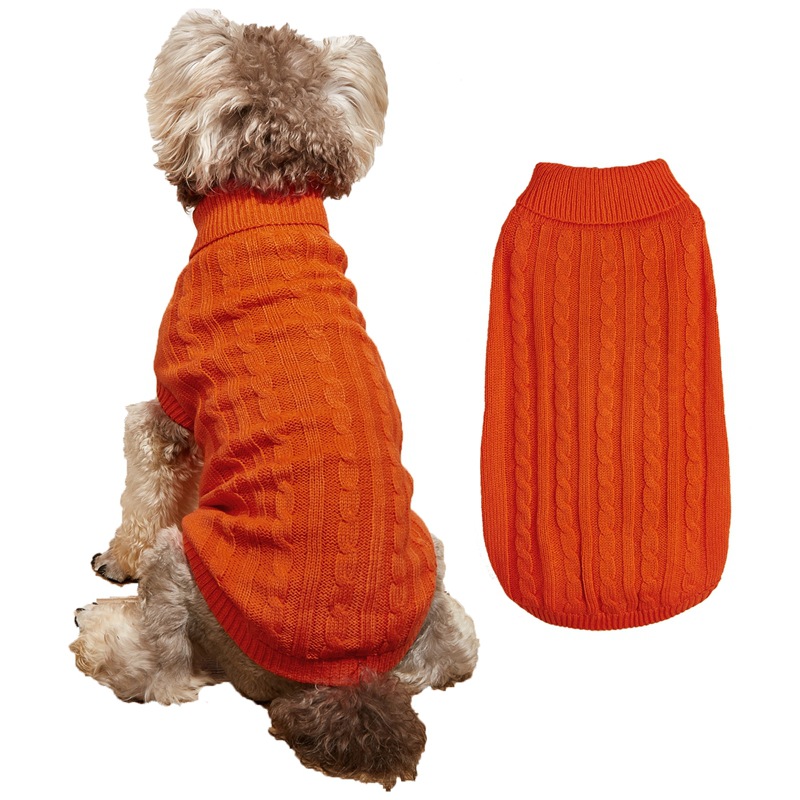 LOS ANDES Dog Sweater Solid Color Dog Clothes Soft Thickening Warm Dogs Clothing Winter Puppy Sweater for Dogs