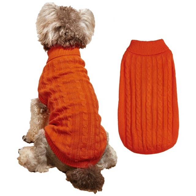 LOS ANDES Dog Sweater Solid Color Dog Clothes Soft Thickening Warm Dogs Clothing Winter Puppy Sweater for Dogs