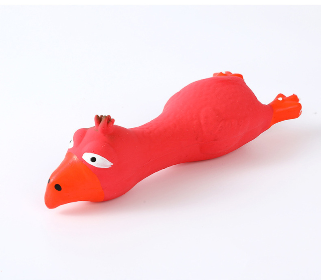 LOS ANDES Rubber Chicken Squeaky Dog Toys for Small, Medium or Large Pet Breeds, Play Fetch, Reduce Separation Anxiety