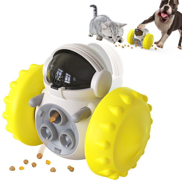 LOS ANDES Dog Treat Toy Interactive Toys to Improve Dog's IQ and Digestion, Food Dispenser Robot Tumbler Shape Toy Slow Eating IQ Treat Toy for Small Medium Dogs