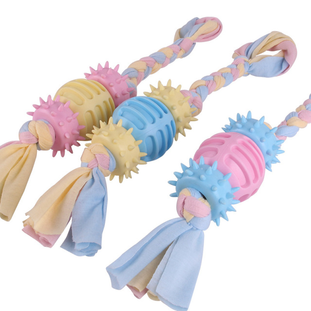 LOS ANDES Chews Color Rope Tug – Premium Cotton-Poly Tug Toy for Dogs – Interactive Rope– Dog Chew Toy