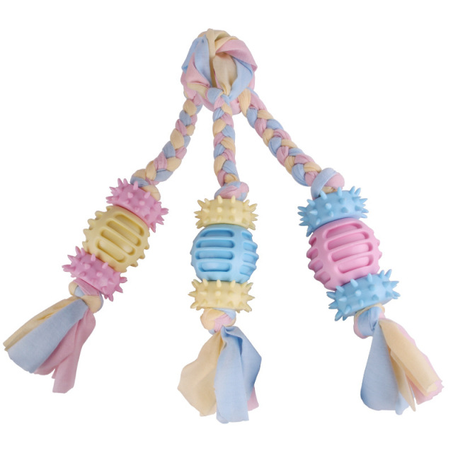 LOS ANDES Chews Color Rope Tug – Premium Cotton-Poly Tug Toy for Dogs – Interactive Rope– Dog Chew Toy
