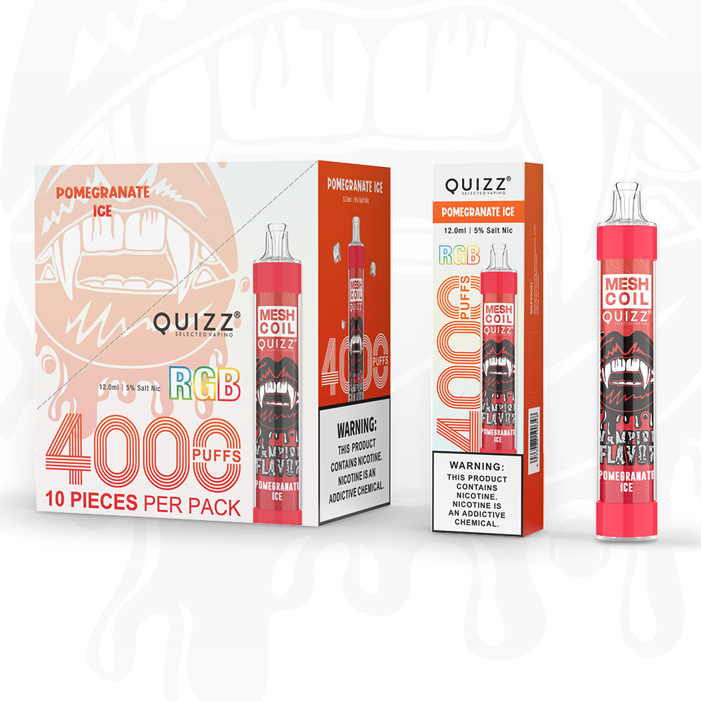 Quizz QD30 Plus 4000 Puffs RGB Flash with Mesh Coil Disposable device