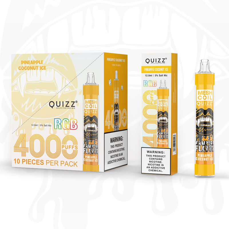 Quizz QD30 Plus 4000 Puffs RGB Flash with Mesh Coil Disposable device