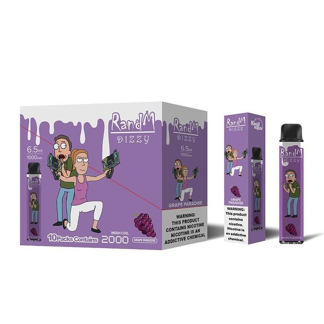 R AND M DIZZY 2200PUFFS MESH COIL disposable vape 2% 0%