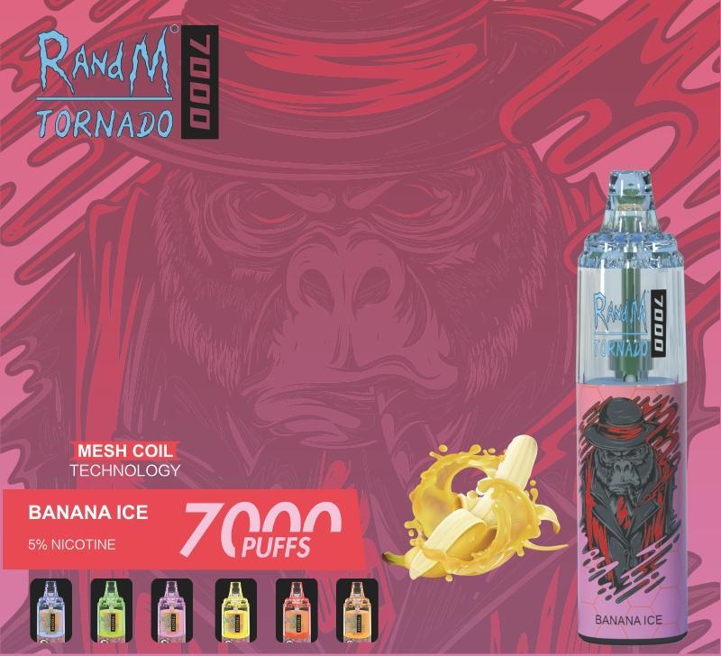 RandM Tornado 7000 Puffs Disposable Vape Pen 2% 3% 5%