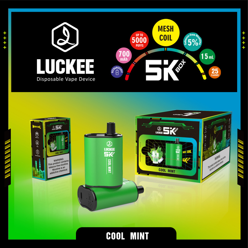 Luckee 5k box disposable vape 5000 puffs mesh coil NEW Package