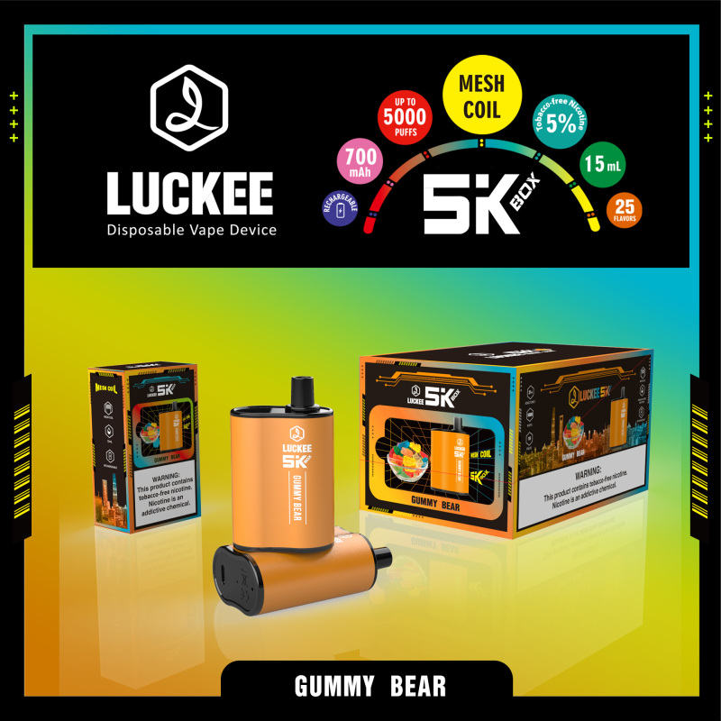 Luckee 5k box disposable vape 5000 puffs mesh coil NEW Package