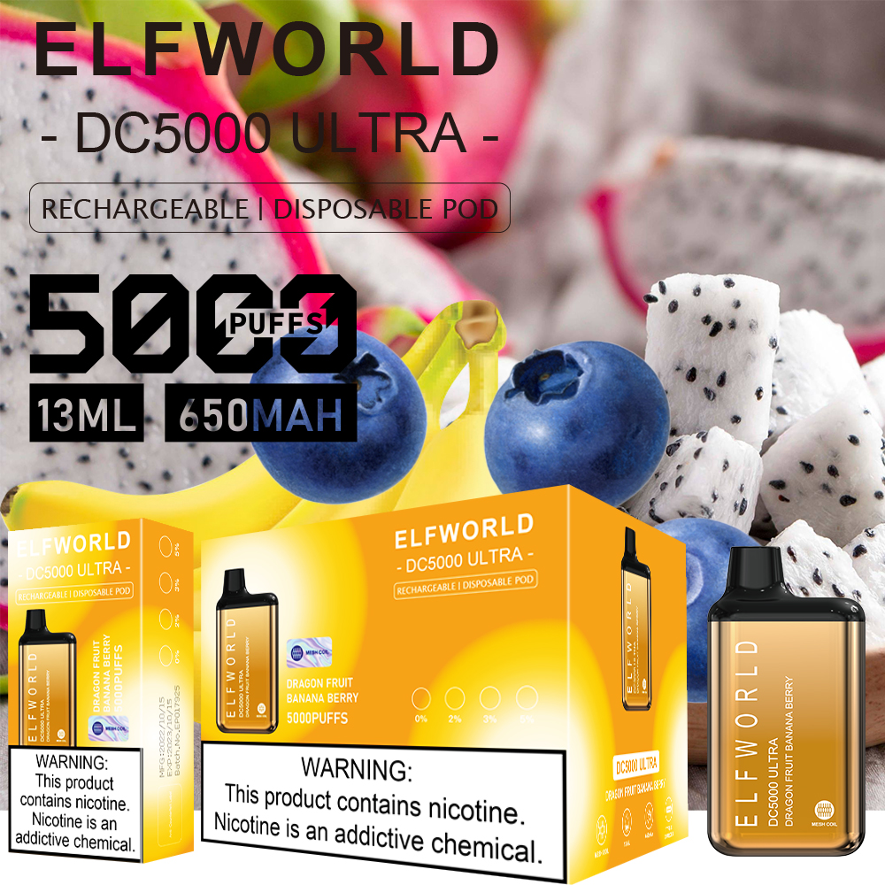 Elfworld DC5000 Ultra 5000 Puffs disposable vape