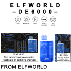 Elfworld DE6000 disposable vape device pod kit