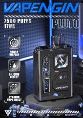 Vapengin Pluto 7500 puffs disposable vape with liquid & battery display screen