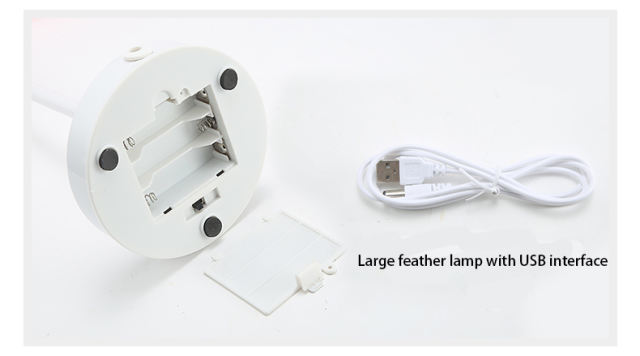 LED feather table lamp