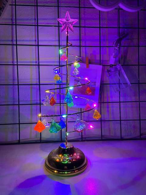 LED Christmas tree crystal lamp