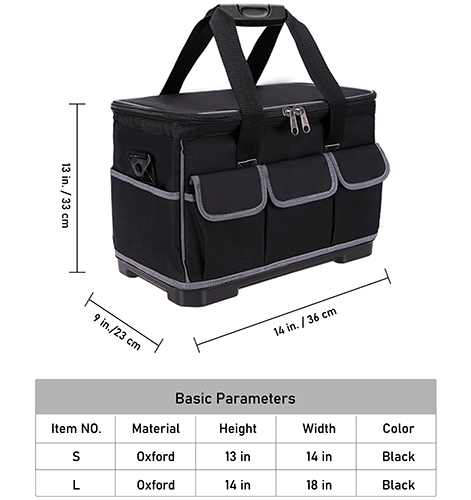 Multi-Function Tool Bag 1680D Oxford Cloth Electrician Bag Multi-Pocket Waterproof Tool Bag Set