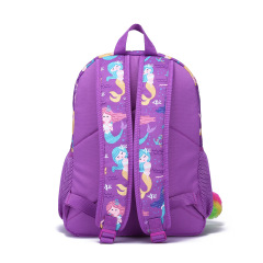 Purple Mermaid School Backpack for kids and Teenagers