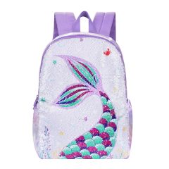 Light Purple Mermaid School Backpack for kids and Teenagers