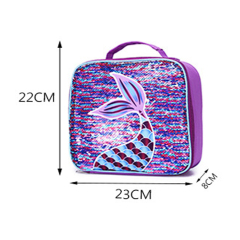 Purple Mermaid School Backpack for kids and Teenagers