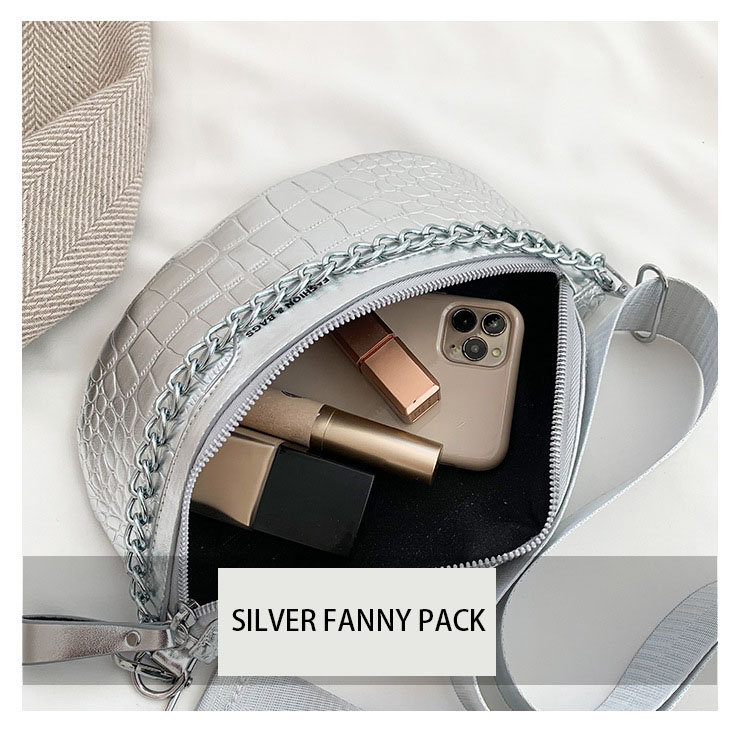 Fashion Daily Silver Fanny Pack