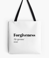 Dictionary title, Forgiveness Tote Bag