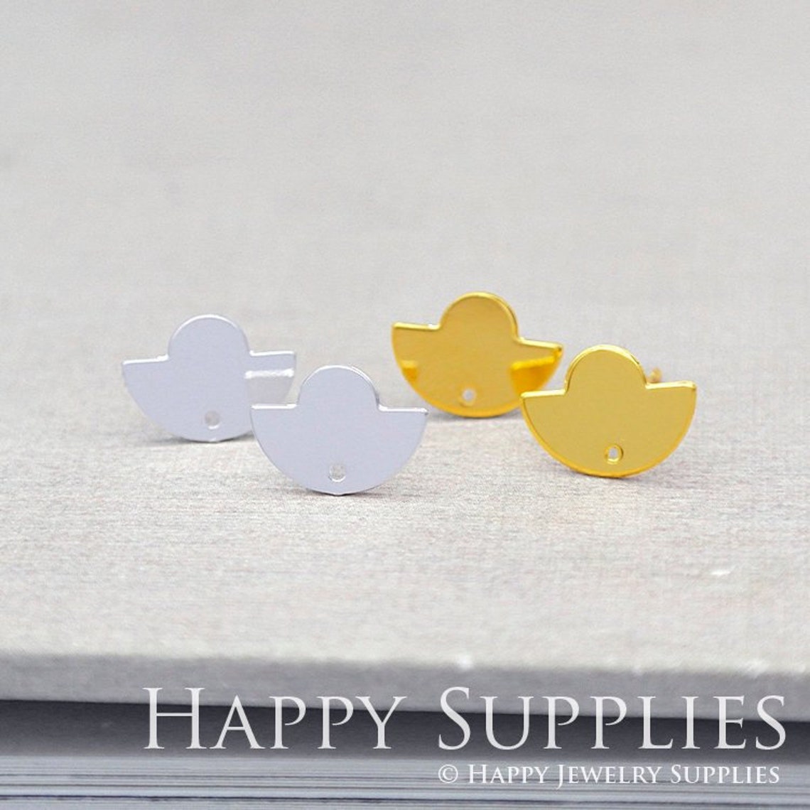 Stud Earrings,Geometry Brass Earrings, Raw Brass Stud Earrings With Stainless Steel Earring Posts, Earring Stud Findings (ZEN166) 4pcs/Lot