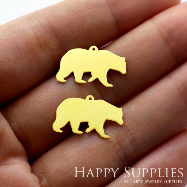 Brass Jewelry Charms, Polar Beer Raw Brass Earring Charms, Brass Jewelry Pendants, Raw Brass Jewelry Findings, Brass Pendants Jewelry Wholesale (RD021)