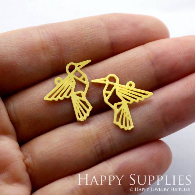 Brass Jewelry Charms, Bird Raw Brass Earring Charms, Brass Jewelry Pendants, Raw Brass Jewelry Findings, Brass Pendants Jewelry Wholesale (RD065)