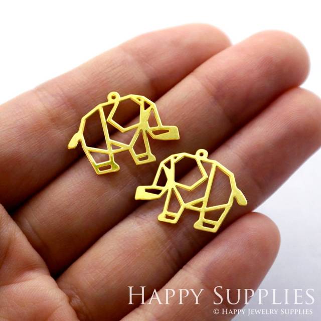 Brass Jewelry Charms, Elephant Raw Brass Earring Charms, Brass Jewelry Pendants, Raw Brass Jewelry Findings, Brass Pendants Jewelry Wholesale (RD072)