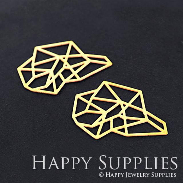 Brass Jewelry Charms, Creative Geometric Raw Brass Earring Charms, Brass Jewelry Pendants, Raw Brass Jewelry Findings, Brass Pendants Jewelry Wholesale (RD117)