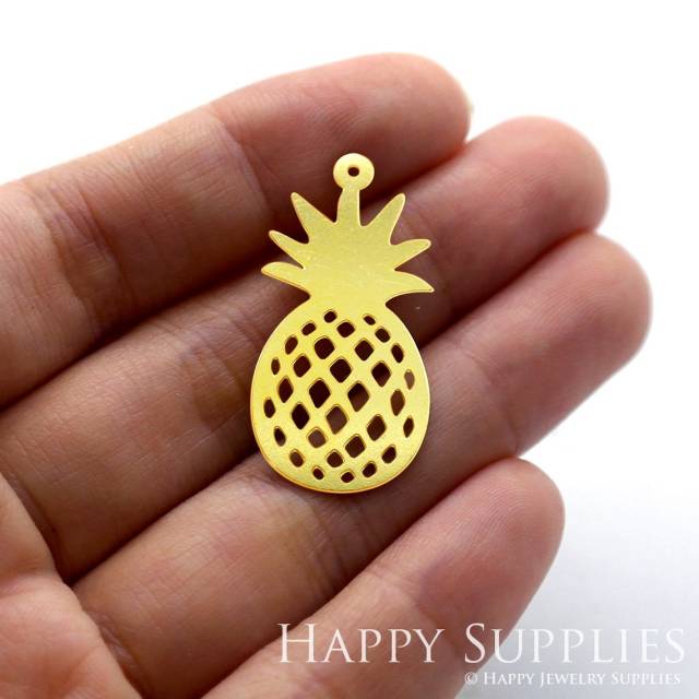 Brass Jewelry Charms, Pineapple Raw Brass Earring Charms, Brass Jewelry Pendants, Raw Brass Jewelry Findings, Brass Pendants Jewelry Wholesale (RD130)