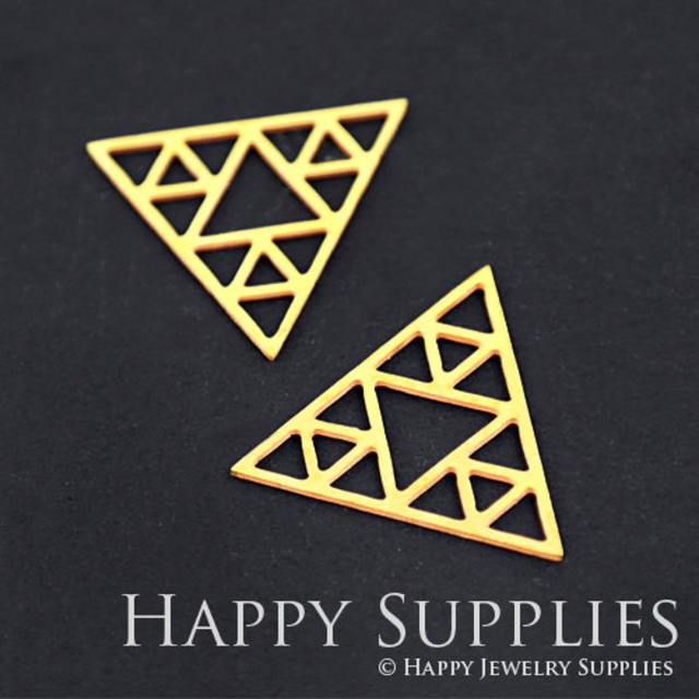 Brass Jewelry Charms,Geometry Triangle Raw Brass Earring Charms, Brass Jewelry Pendants, Raw Brass Jewelry Findings, Brass Pendants Jewelry Wholesale (RD137)