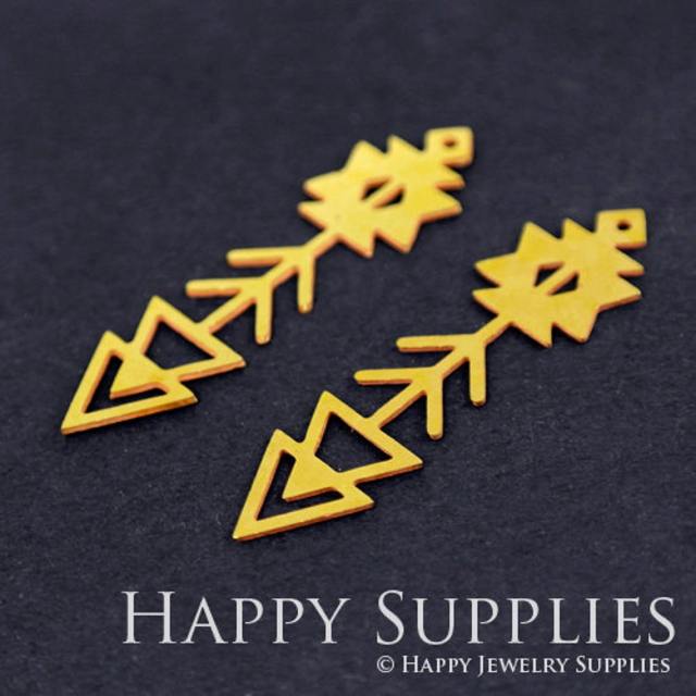 Brass Jewelry Charms,Arrow Raw Brass Earring Charms, Brass Jewelry Pendants, Raw Brass Jewelry Findings, Brass Pendants Jewelry Wholesale (RD185)