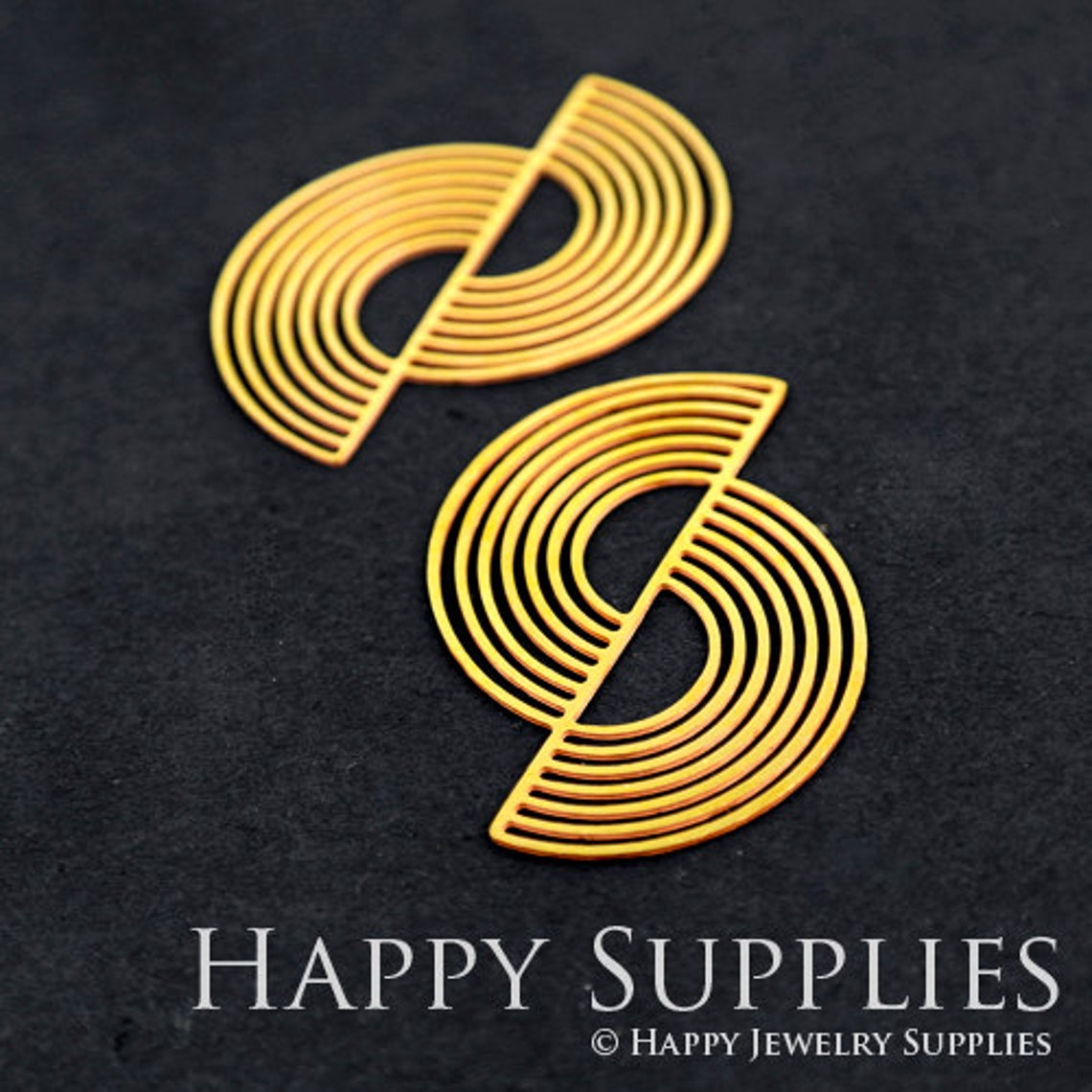 Brass Jewelry Charms,Semicircle Geometric Raw Brass Earring Charms, Brass Jewelry Pendants, Raw Brass Jewelry Findings, Brass Pendants Jewelry Wholesale (RD283)