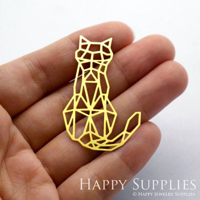 Brass Jewelry Charms, Fox Raw Brass Earring Charms, Brass Jewelry Pendants, Raw Brass Jewelry Findings, Brass Pendants Jewelry Wholesale (RD203)