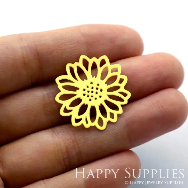 Brass Jewelry Charms, Flowers Raw Brass Earring Charms, Brass Jewelry Pendants, Raw Brass Jewelry Findings, Brass Pendants Jewelry Wholesale (RD210)