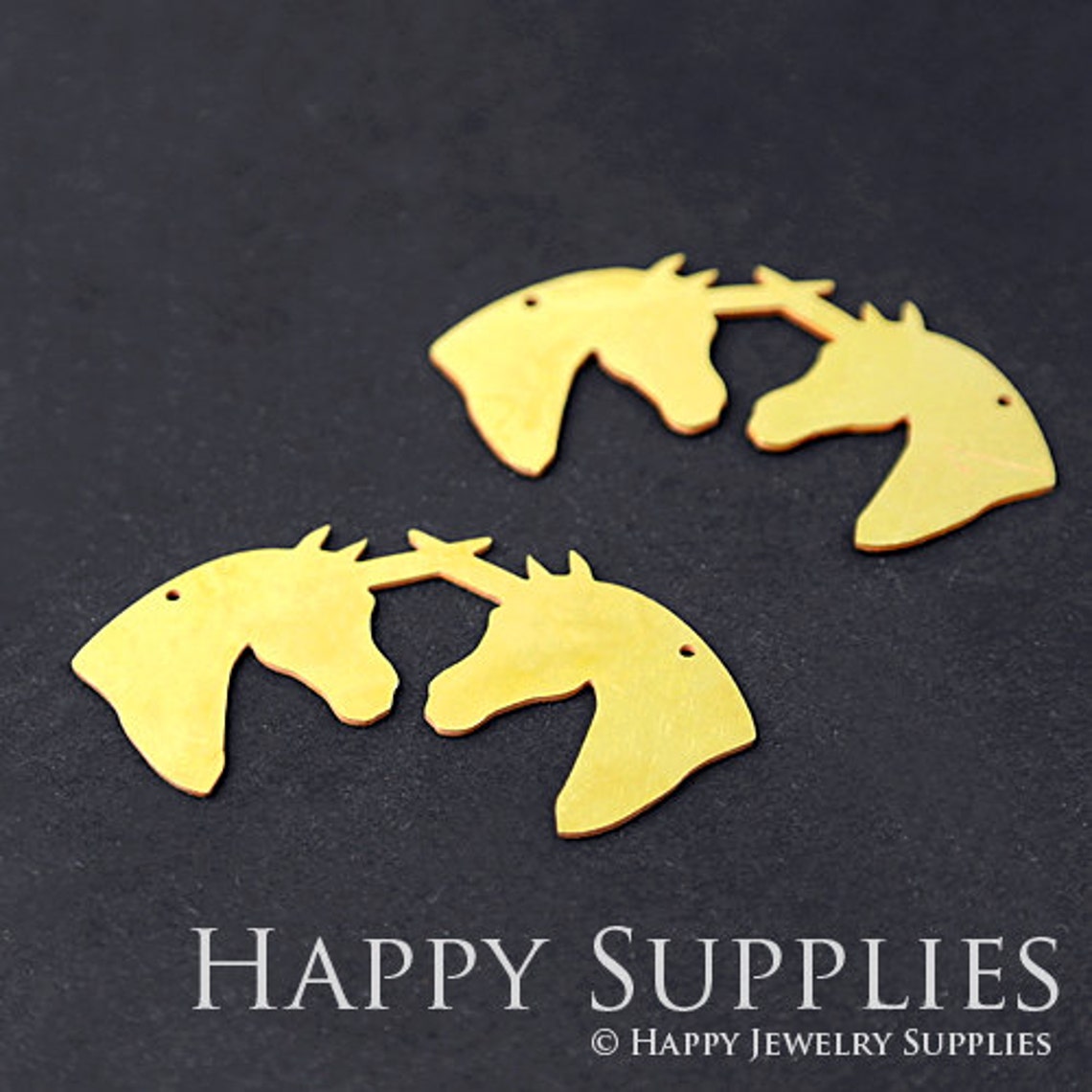 2pcs Brass Jewelry Charms, Unicorn Raw Brass Earring Charms, Brass Jewelry Pendants, Raw Brass Jewelry Findings, Brass Pendants Jewelry Wholesale (RD225)