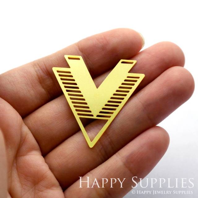 Brass Jewelry Charms, V Collar Geometry Raw Brass Earring Charms, Brass Jewelry Pendants, Raw Brass Jewelry Findings, Brass Pendants Jewelry Wholesale (RD226)