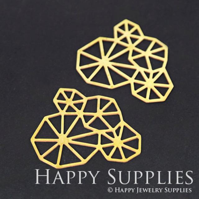 Brass Jewelry Charms, Geometry Raw Brass Earring Charms, Brass Jewelry Pendants, Raw Brass Jewelry Findings, Brass Pendants Jewelry Wholesale (RD262)