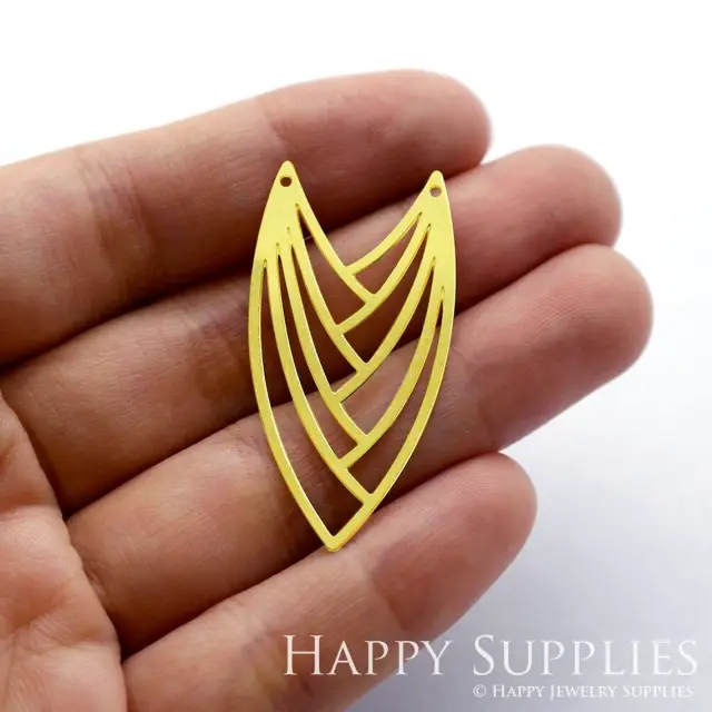 Brass Jewelry Charms, Tribal Geometric Raw Brass Earring Charms, Brass Jewelry Pendants, Raw Brass Jewelry Findings, Brass Pendants Jewelry Wholesale (RD270)