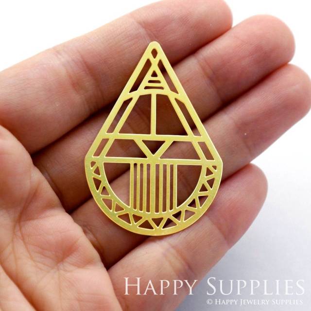 Brass Jewelry Charms, Cone Raw Brass Earring Charms, Brass Jewelry Pendants, Raw Brass Jewelry Findings, Brass Pendants Jewelry Wholesale (RD302)