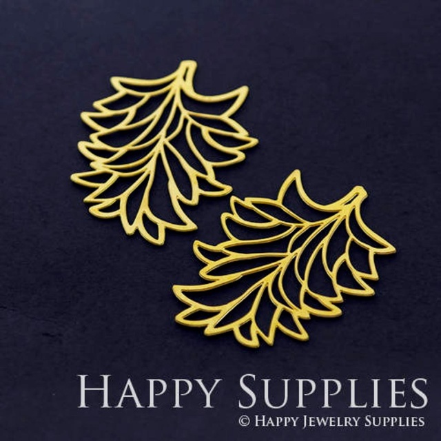 Brass Jewelry Charms, Leaf Raw Brass Earring Charms, Brass Jewelry Pendants, Raw Brass Jewelry Findings, Brass Pendants Jewelry Wholesale (RD317)