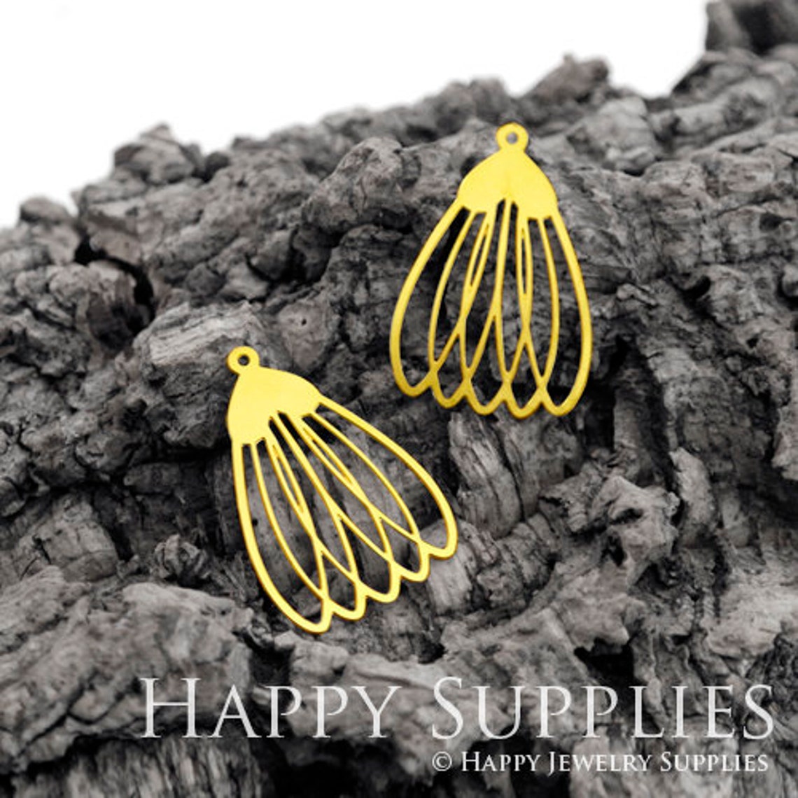 Brass Jewelry Charms, Flower Bud Raw Brass Earring Charms, Brass Jewelry Pendants, Raw Brass Jewelry Findings, Brass Pendants Jewelry Wholesale (RD404)