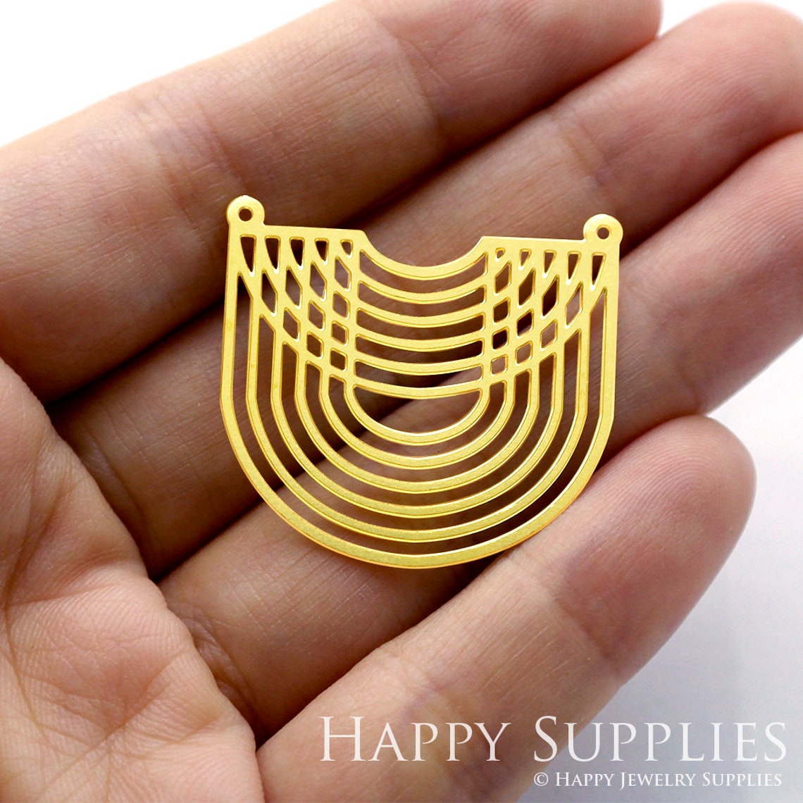 Brass Jewelry Charms,  U Shape GeometricRaw Brass Earring Charms, Brass Jewelry Pendants, Raw Brass Jewelry Findings, Brass Pendants Jewelry Wholesale (RD409)