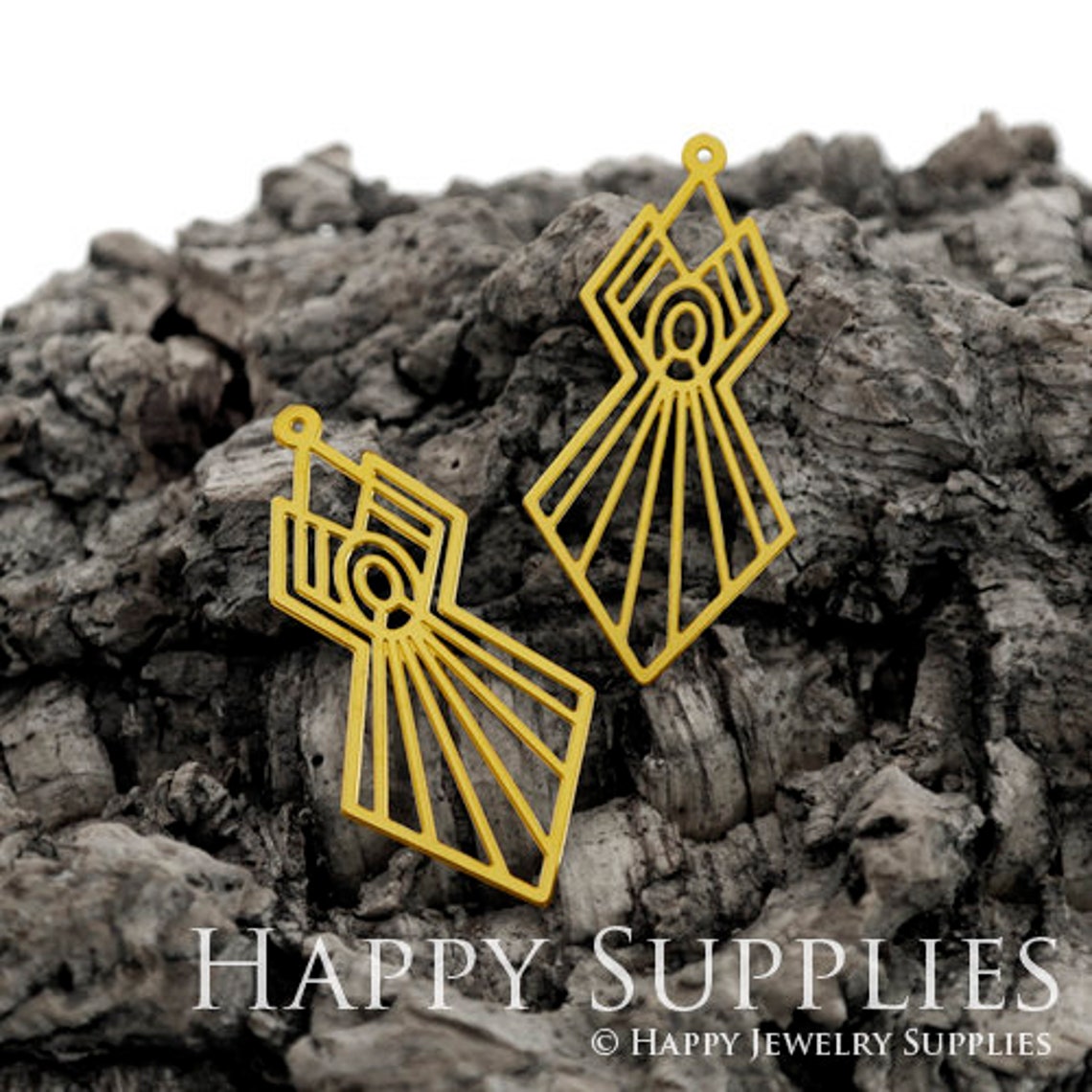 Brass Jewelry Charms, Diamond Geometric Raw Brass Earring Charms, Brass Jewelry Pendants, Raw Brass Jewelry Findings, Brass Pendants Jewelry Wholesale (RD412)