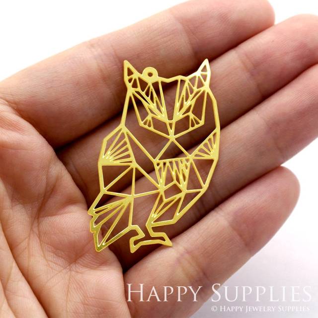 Brass Jewelry Charms, Owl Raw Brass Earring Charms, Brass Jewelry Pendants, Raw Brass Jewelry Findings, Brass Pendants Jewelry Wholesale (RD413)