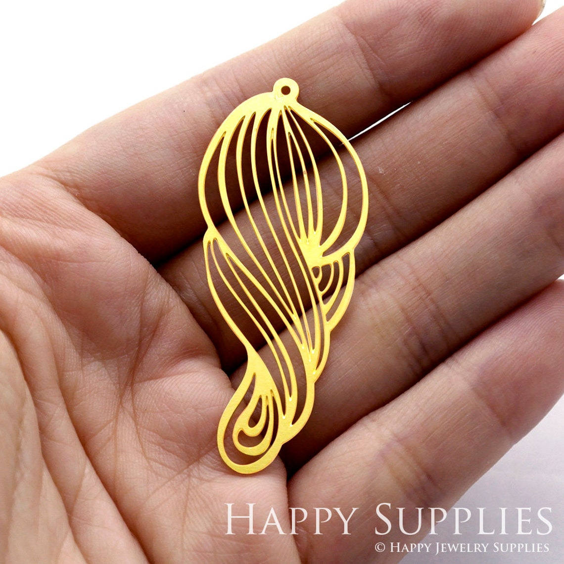 Brass Jewelry Charms, Twist Geometry Raw Brass Earring Charms, Brass Jewelry Pendants, Raw Brass Jewelry Findings, Brass Pendants Jewelry Wholesale (RD415)