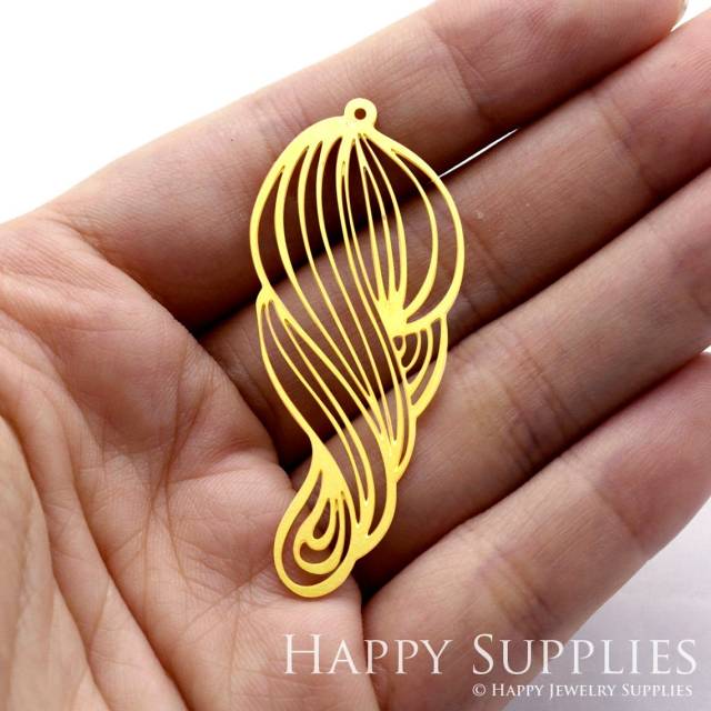 Brass Jewelry Charms, Twist Geometry Raw Brass Earring Charms, Brass Jewelry Pendants, Raw Brass Jewelry Findings, Brass Pendants Jewelry Wholesale (RD415)