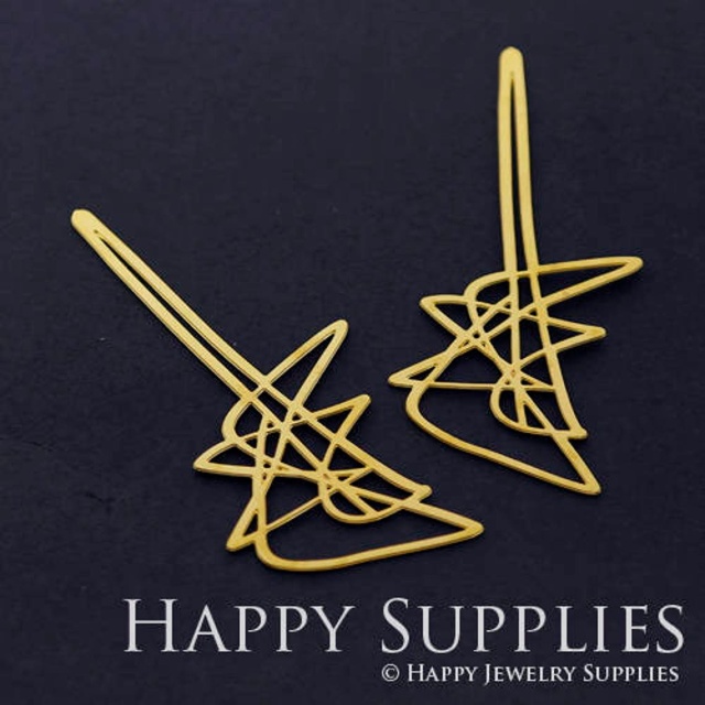 Brass Jewelry Charms, Guitar Geometry Raw Brass Earring Charms, Brass Jewelry Pendants, Raw Brass Jewelry Findings, Brass Pendants Jewelry Wholesale (RD325)