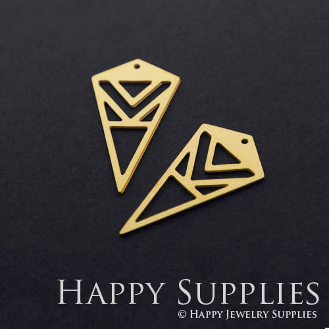 Brass Jewelry Charms, Geometric Raw Brass Earring Charms, Brass Jewelry Pendants, Raw Brass Jewelry Findings, Brass Pendants Jewelry Wholesale (RD334)